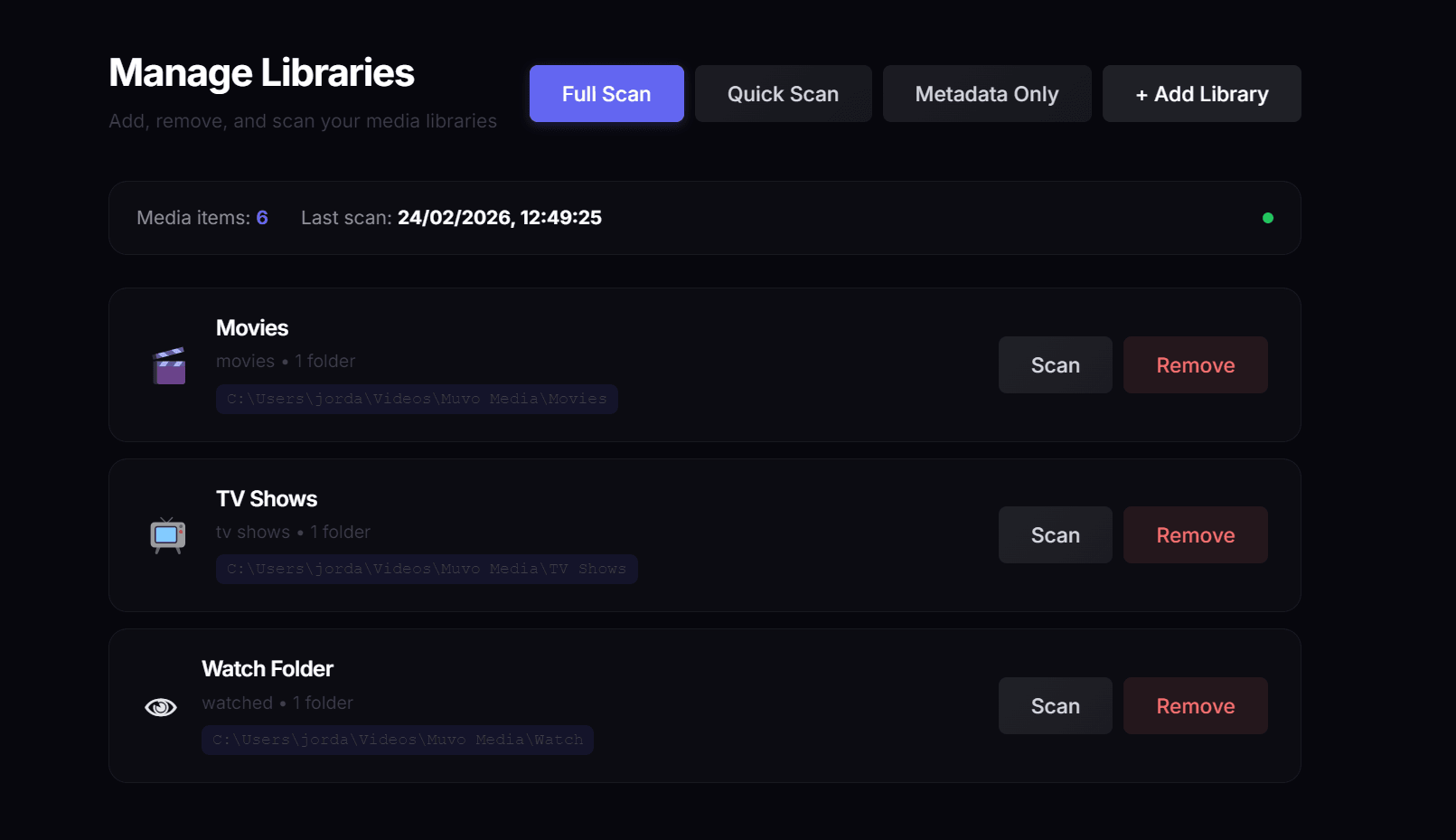 Library management with Watch Folder